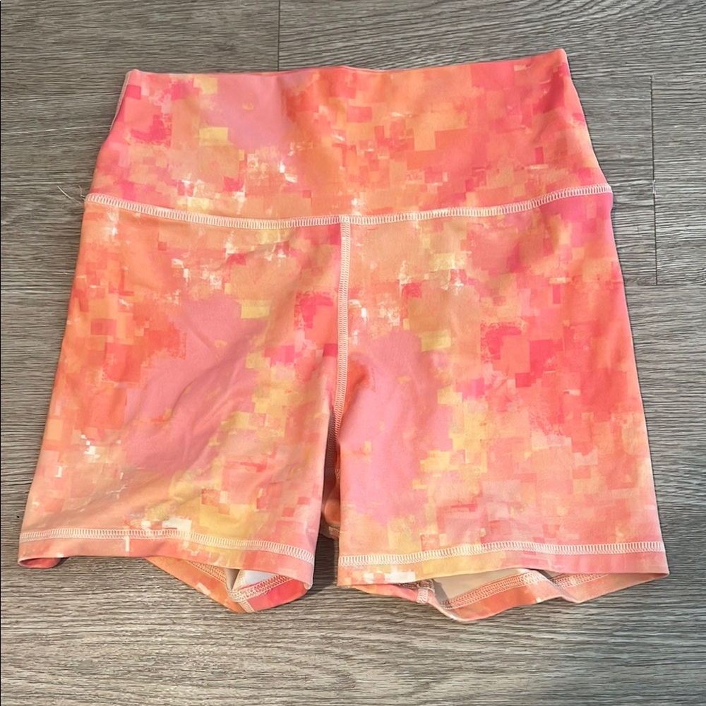 Women's Pink and Orange Patterned Shorts